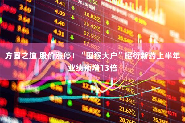 方圆之道 股价涨停！“囤猴大户”昭衍新药上半年业绩预增13倍